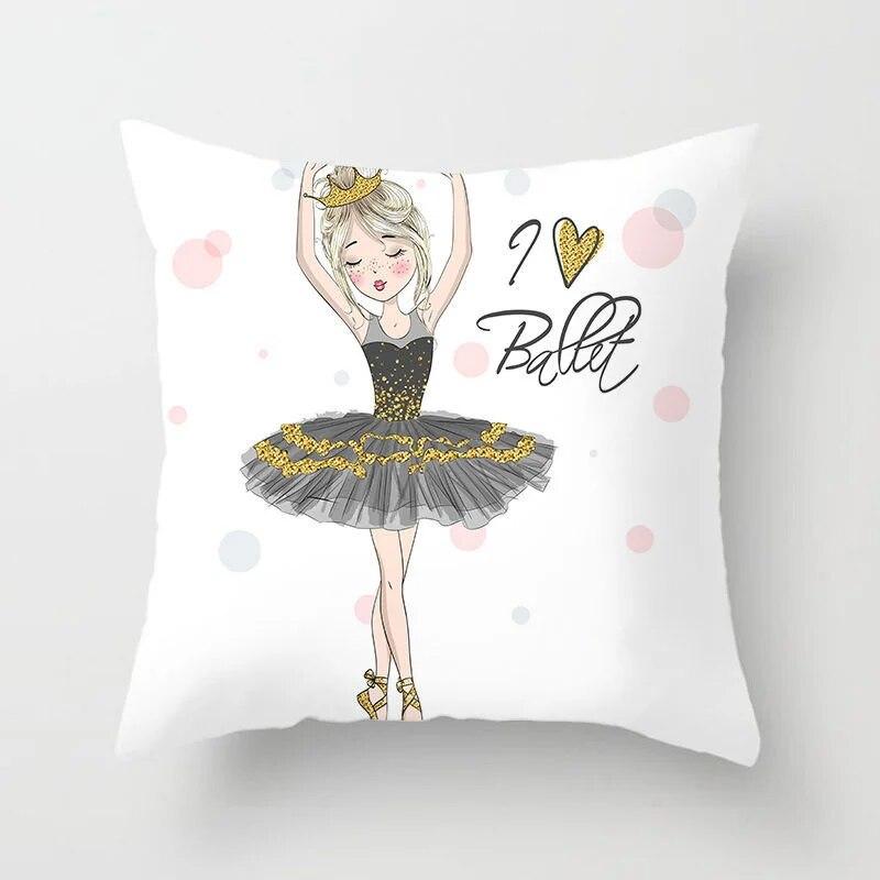 Bedroom Living Room Sofa Bed Decorative Pillowcase Home Decor Cute Girl Princess Cushion Cover