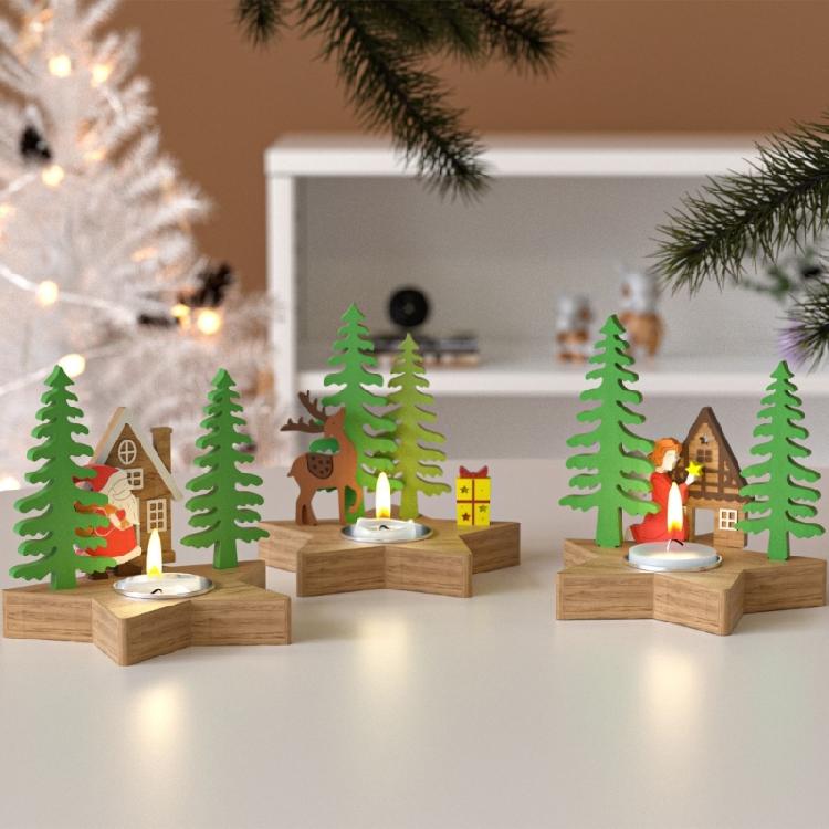 Easy Release Silicone Mold for Crafting Candle Holder Star Shaped Gypsum Candlestick Base Mold Jewelry Making Tool
