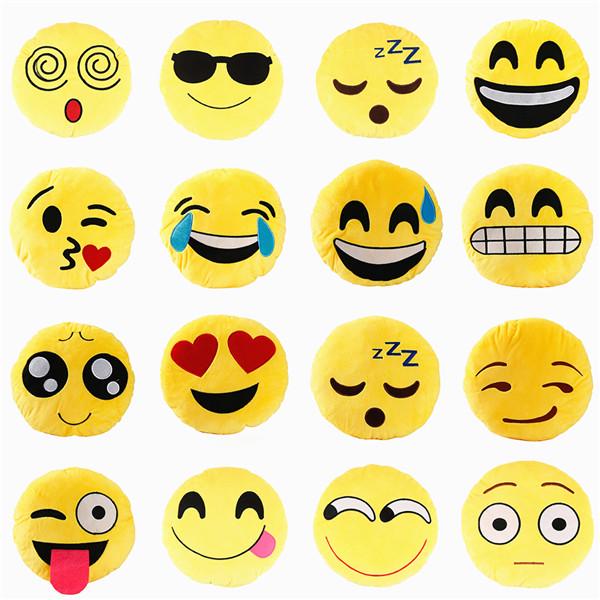 Buy Lovely Face Round Cushion Soft Emoji Smiley Emoticon Stuffed