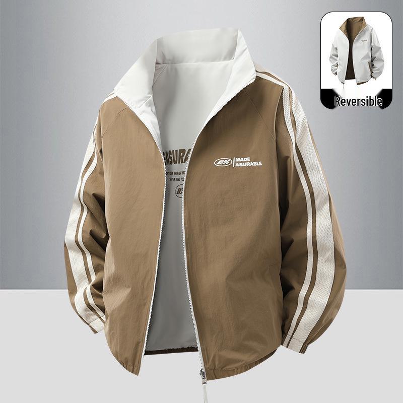 Pánská moderní větrovka se stojáčkem pro volný čas - ležérní móda na jaro a podzim