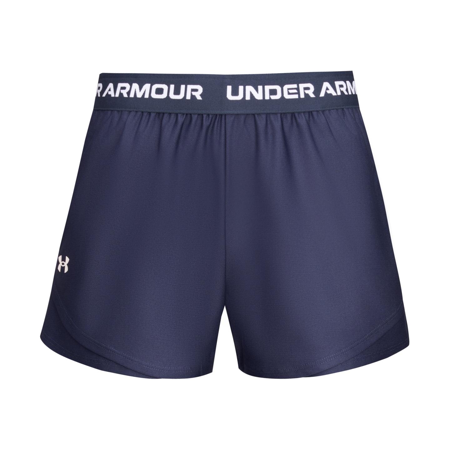 

Under Armour Lightweight Training Solid Color Minimalist Breathable Everyday Versatile Sports Shorts Women shorts Navy-Blue 1390379-411 S