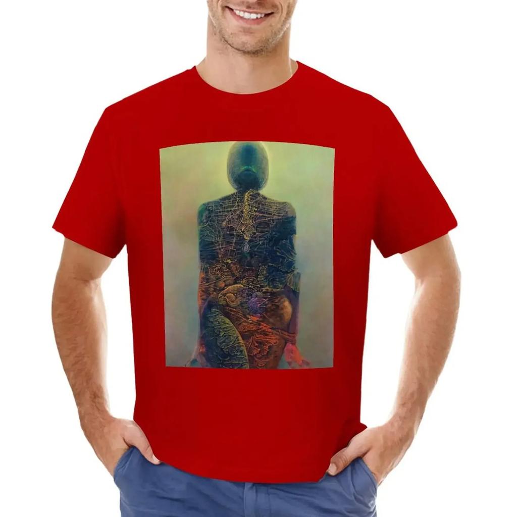 Zdzislaw beksinski T-shirt sublime per un ragazzo vestiti estetici uomo magliette grafiche