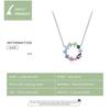 Wreath Necklace for Girl 925 Sterling Silver Jewelry Colorful AAA CZ Jewelry Original Design Gift for Women