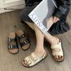 Shopee e-commerce summer beach shoes new Roman flat-bottomed outer wear non-slip cool slippers
