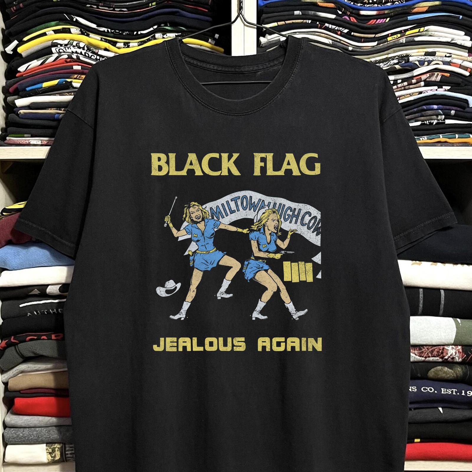 2000 Black Flag Jealous Again Classic T-Shirt Black XXL 4XL