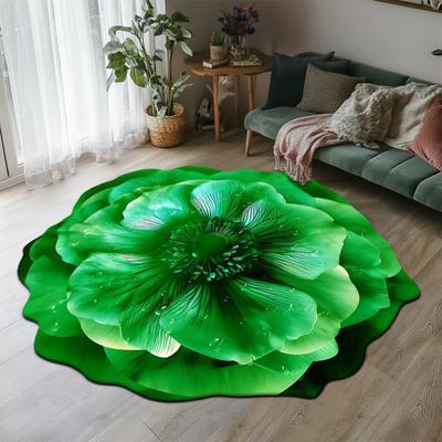 Yousheng 3D Blumen Badezimmerteppich Rutschfest Saugfähig Bodenmatte Realistischer Blumenbereichsteppich für Eingang Wohnzimmer Badezimmer Schlafzimmer
