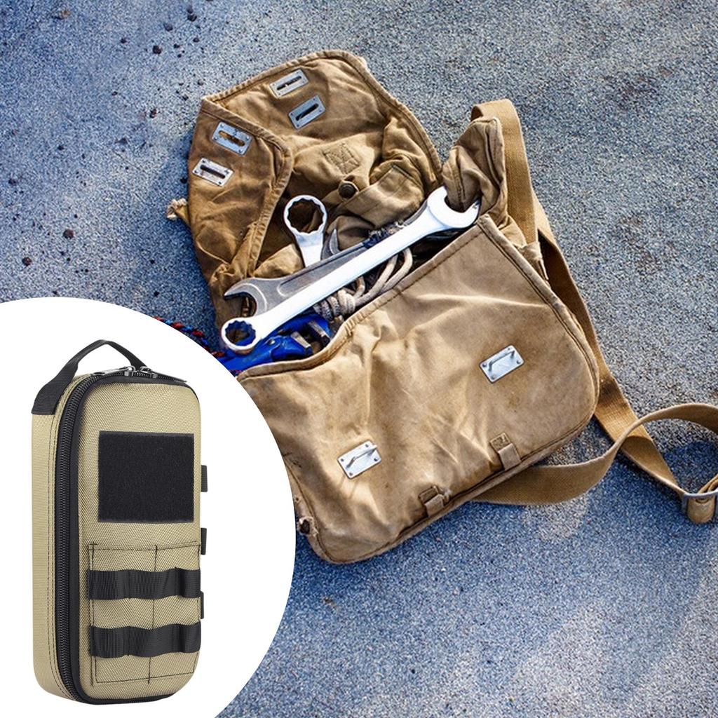 Small Tool Bag with Zipper Tool Carry Bag Heavy Duty Tool Tote Tool Organizer Bag Utility Pouch for Woodworker Handyman Plumber