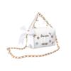 Dior Bag [Customized Cosmetic Bag] Fantasy Incredible Flower Trade Wind French Elegant and Gentle White Textured Fabric Shoulder Dustproof Storage