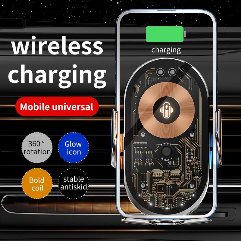 2024 M11 Magic Clip Transparent Line Design Bezdrátové nabíjení do auta Držák mobilního telefonu Otevírání a zavírání Navigační stojan Autodoplňky