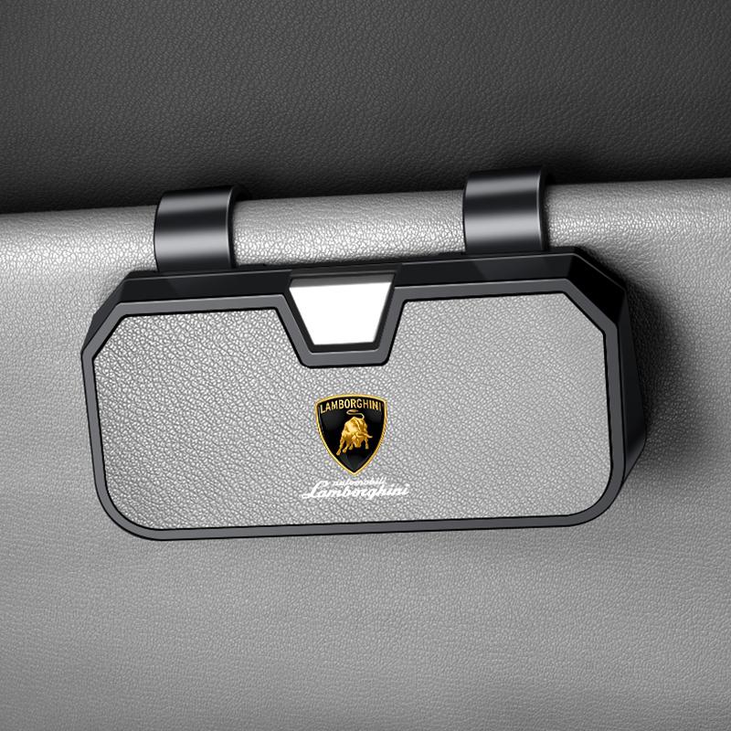 New Car Sun Visor Glasses Clip Pressing Switch Eyeglasses Holder Auto Headrest For Lamborghini Urus Huracan Aventador Premium