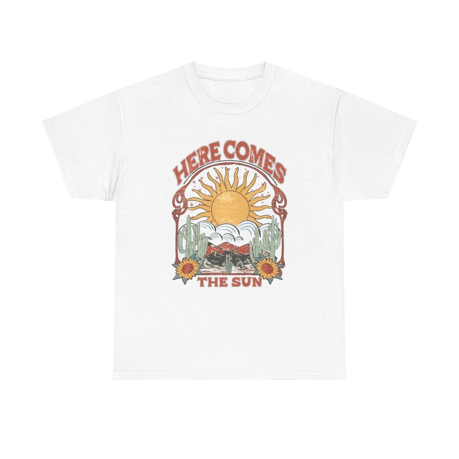 Men s and Women s T-shirts Here Comes The Sun Graphic XL