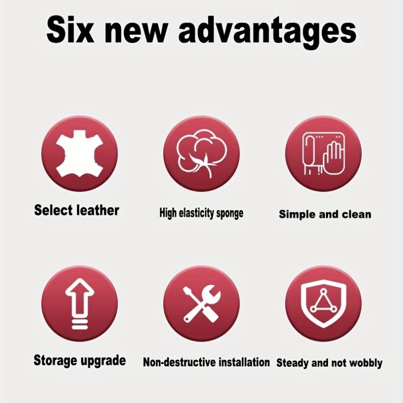 1 PU-Leder-Armlehnenkissen für die Mittelkonsole des Autos, dickes Armlehnenbox-Pad, Verlängerungskissen mit Getränkehalter, Taschentuchbox, Organizer-Tasche