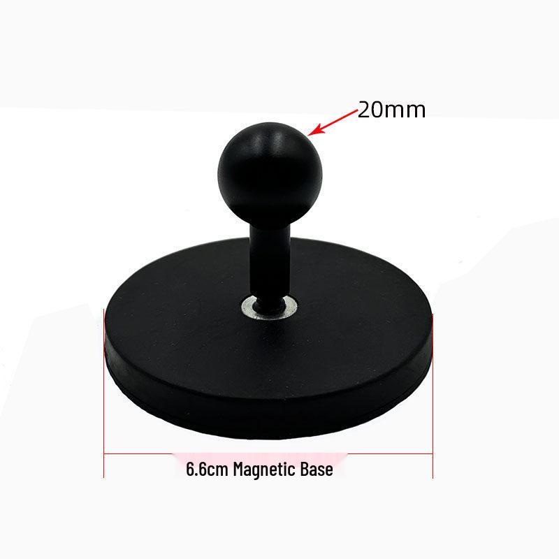 17mm Ball Head Magnetic Phone Holder with Aluminum Rod and Suction Cup Mount for Car