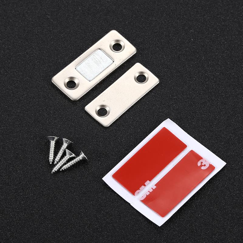 Ultra Thin Magnetic Cabinet Catch Latch, Strong Door Closer, Furniture Cupboard with Screws