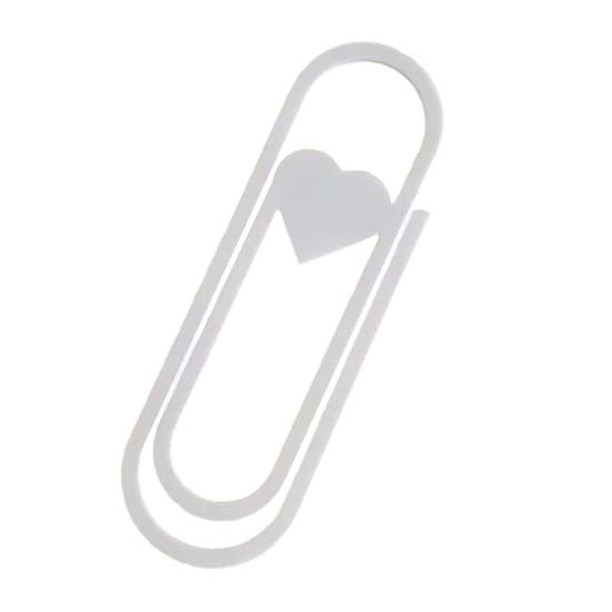 Heart-Shaped Oversized Paper Clip Bookmark PLA Page Marker Romantic Gift for Book Lovers Unique Reading Accessory for Journals Planners