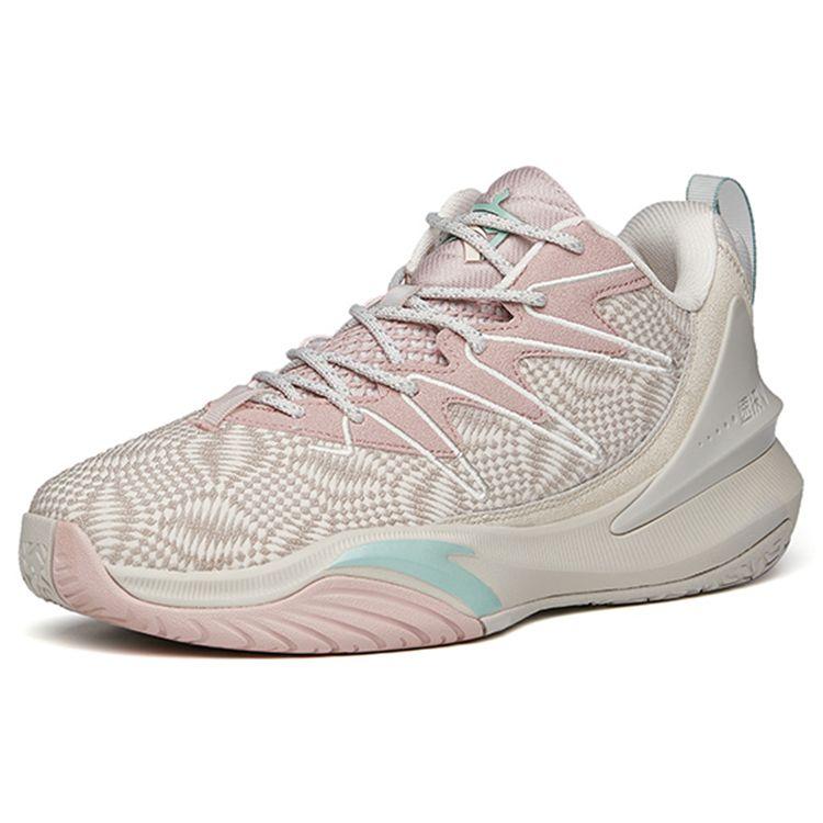 Anta Quick Decision 5 Basketball Shoes Men sneakers Gray Pink 112141605-6