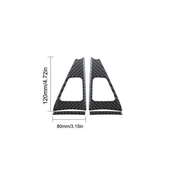 4Pcs For Honda Accord 2008-12 Carbon Fiber Interior Defogger Vent Cover Trim