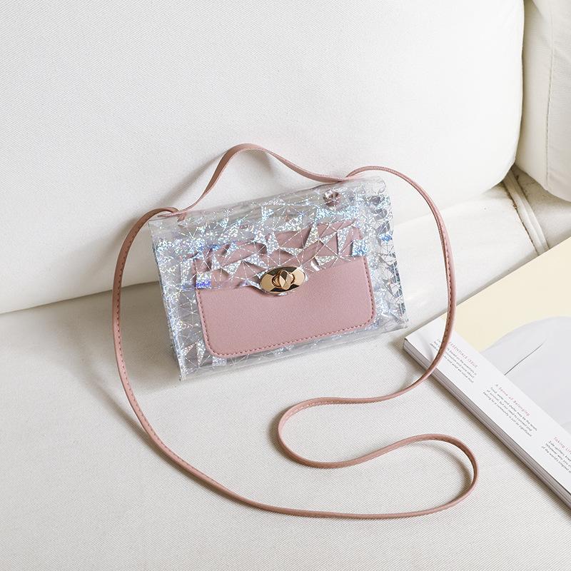 Bag women's new trendy chain transparent fashion women's bag shoulder personality versatile crossbody texture