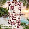 Valentine Love Theme Beach Towel Personalized Custom Name & Text Soft Quick Dry Beach Towel for Swimming Travel