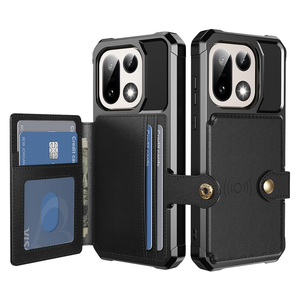 For OnePlus 15 5G Case with Card Holder PU Leather + TPU Phone Back Cover