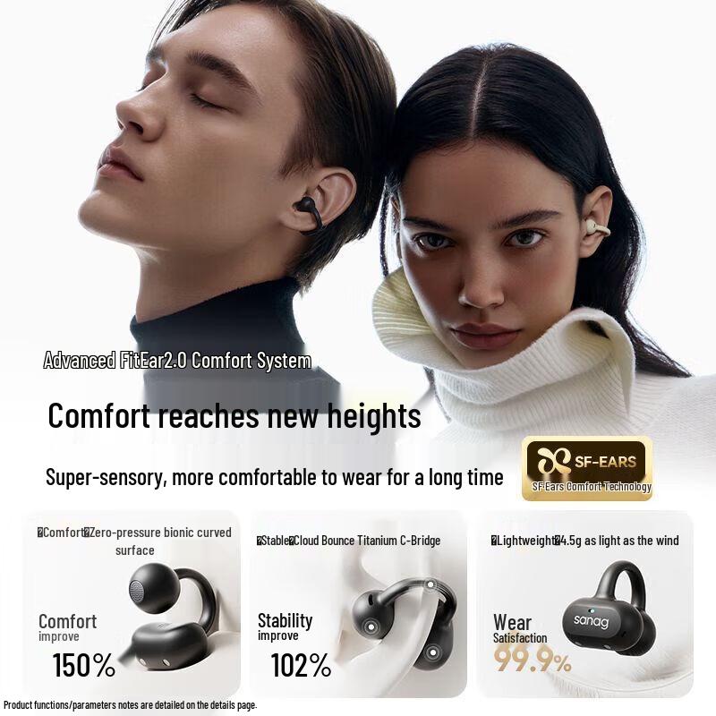 SANAG Z50 Ultra Open-Ear Clip Bluetooth Earphones