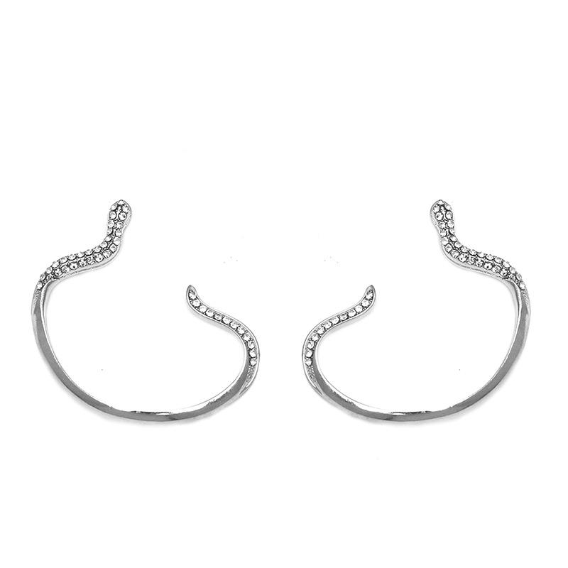 2023 European & American Niche Fashion Snake Rhinestone Earrings