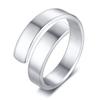Chic Free Personalized Engraved Name Rings for Women Size Adjustable Simple Stainless Steel Custom Anniversary Gifts Jewelry