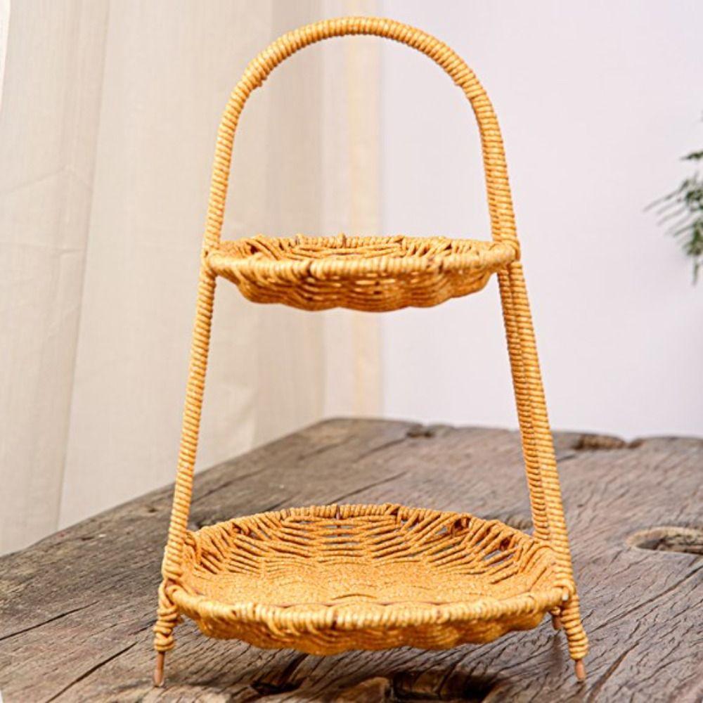 Nieuwe Multifunctionele Handgeweven Broodmand Ademend 5 Stijlen Diversen Organizer Fruitmand Opbergmand