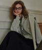 BELLOL Overfit Velvet Zip-Up Melange