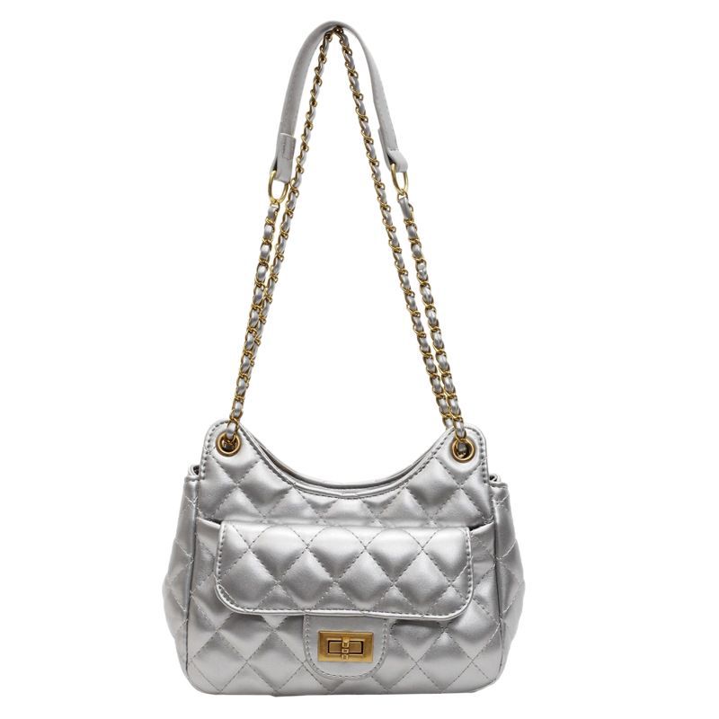 Chain Bag Women's New Fashion Shoulder Armpit Bag Casual Soft Leather Messenger Bag