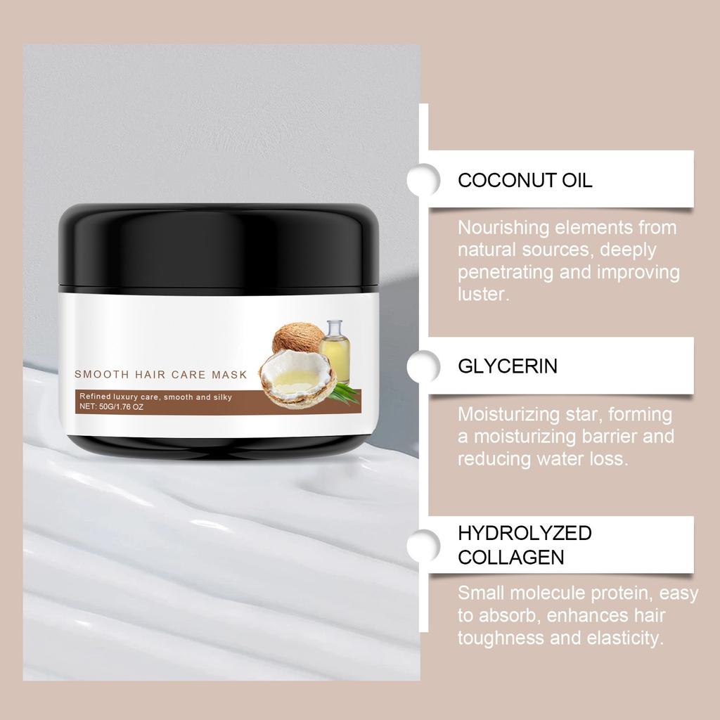 Hair Mask, Healthy Hair Repairs Split Ends, Dry, Damaged Hair, Deep Moisture Smooth Mask For Women And Men