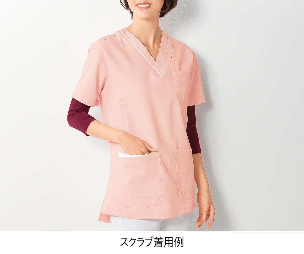 Scrub Temperature Size Silver Gray [Anfamie] Innerwear, Control, 8/10 Sleeve, Moisture-wicking, Quick-drying, Stretch, Medical, Nursing, Caregiving,