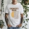 Engineers Brain Shirt for Men Funny Engineering Humor Graphic T Shirt Unisex Soft Short Sleeve T-Shirts Casual Streetwear Tops