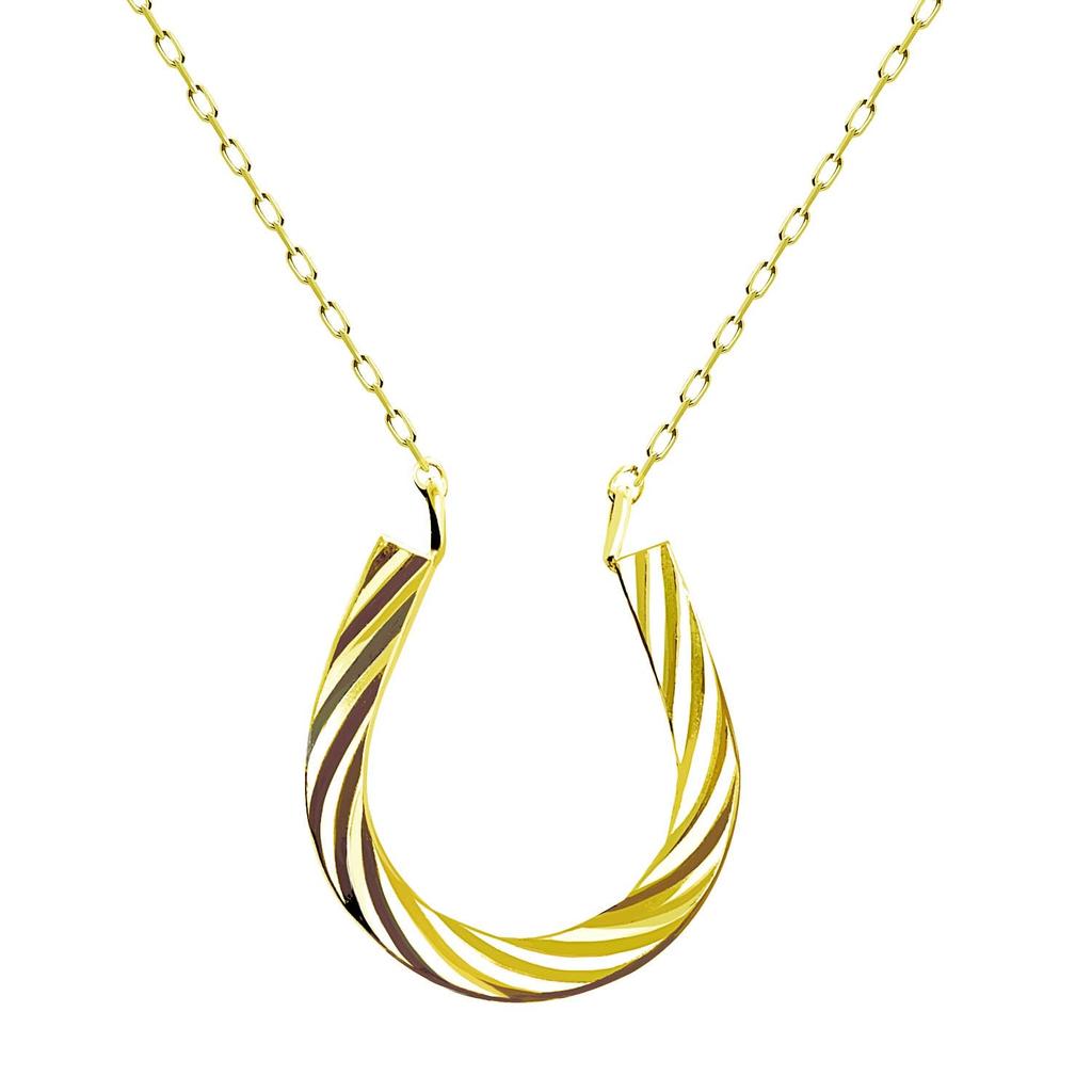 Lala Christie 18K Gold Horseshoe Necklace Women's (lp51-0023-yg)