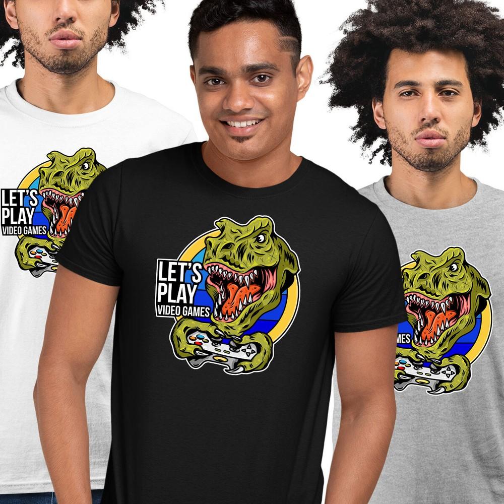 Lets play Retro Game Tshirt 80s Collection One Games Funny Gift Tee Top Xmas L