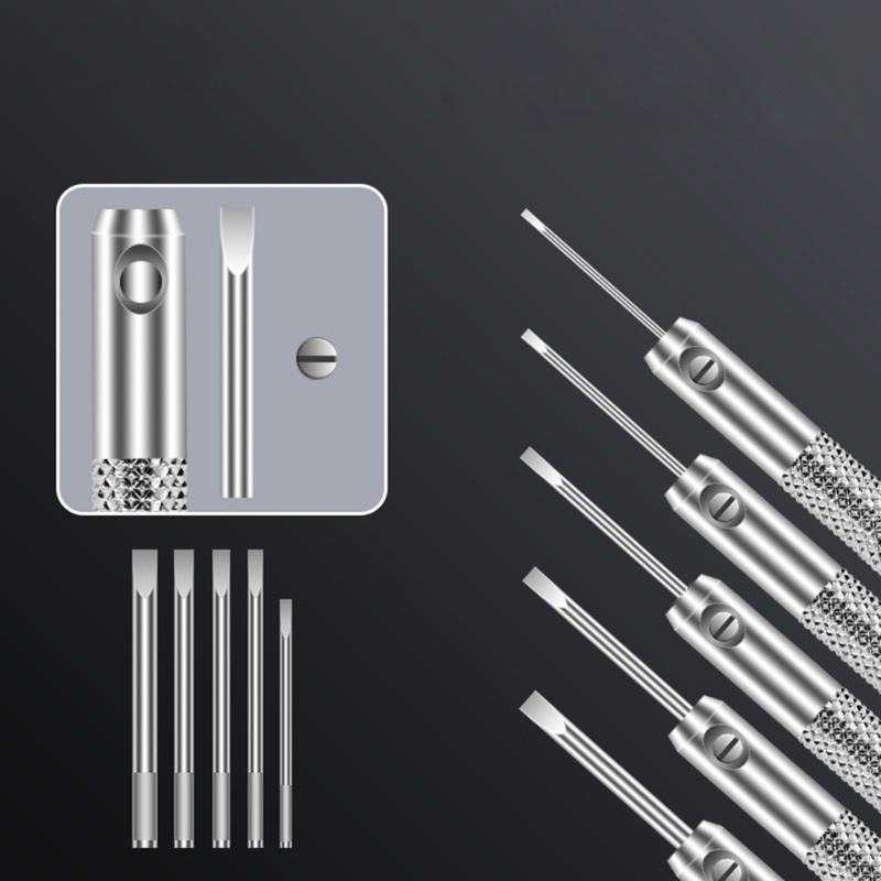 3Piece Slimmer Screwdriver Jewelry Repair Tool For Timepiece Repair Steel Tip