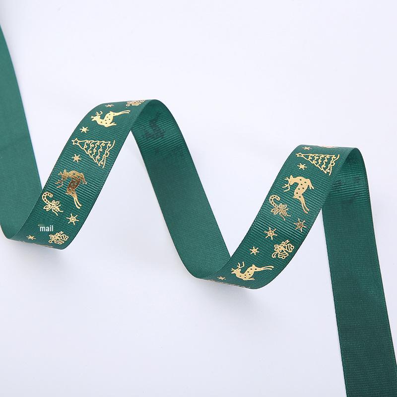 Festliches Band für Weihnachtsbaum & Geschenkverpackung - Elch & Weihnachtsmann Designs