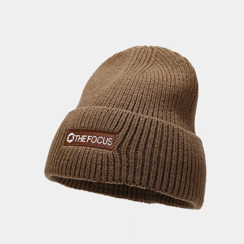 1pc Women Winter Warm Knitted Beanie Hat with Faux Fur Pom,outdoor windfloWer Skull Cap Beanie for Women,suitable for Dailywear