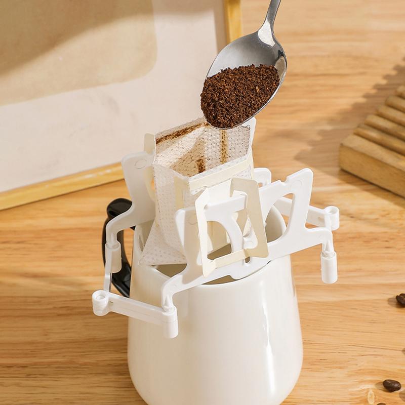 Portable Pour Over Coffee Dripper Stand,PP Coffee Filter Holder, Foldable Coffee Rack for Home Office Travel & Camping