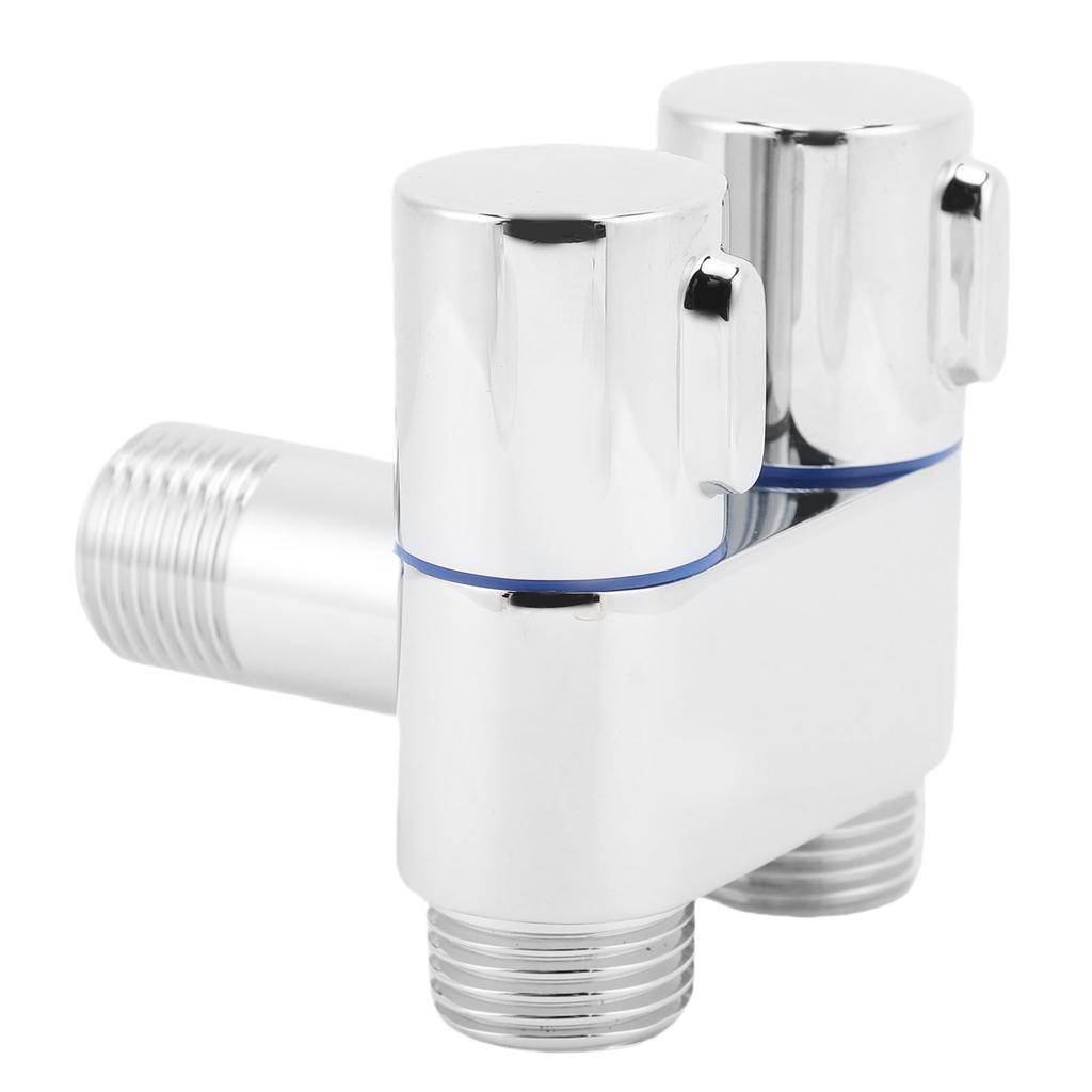 1 In 2 Out Angle Valve G1 2 Male Thread Double Control Metal Angle Valve for Bathroom Toilet Bidet Balcony