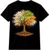 Baum Vier Jahreszeiten T-Shirt Frühling Sommer Herbst Winter Natur Grafik-T-Shirt