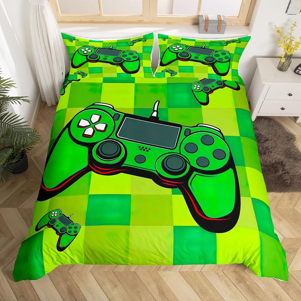 Comforter Boys Gaming King Queen Video Games Gamepad Bedding Set Cool Gamepad Theme Comforter Teens Gamer