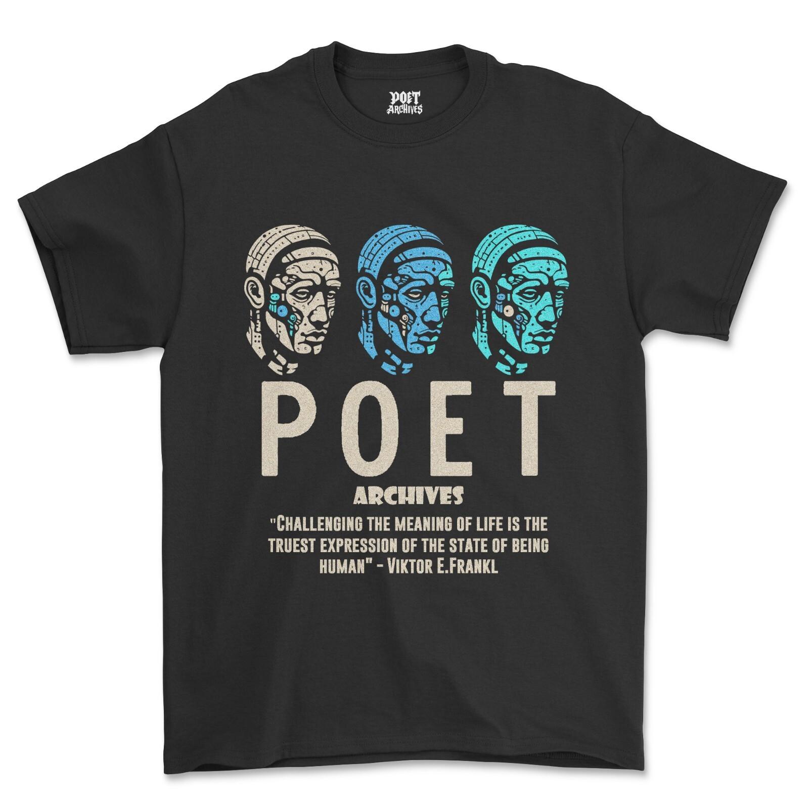Viktor E. Frankl T-Shirt from Poet Archives What it means to be Human Book tee XXXXL