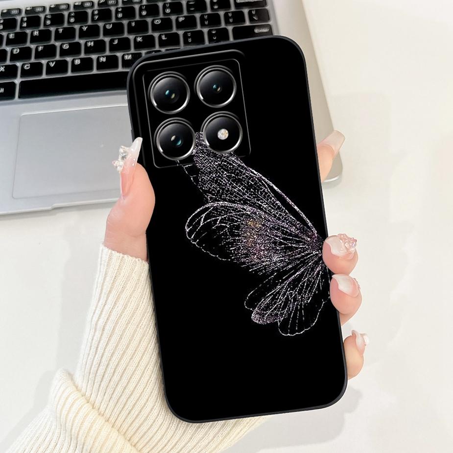 For Xiaomi 14T Pro Case Stylish Flowers Cartoon Cover Shockproof Soft TPU Phone Case For Xiaomi Mi 14T Pro Mi14T 5G Fundas Coque