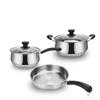 Triceratops 3-Piece Stainless Steel Cookware Set