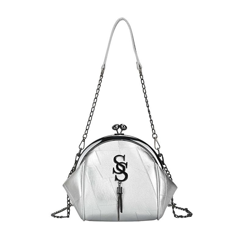 Minimalist Retro Chain Shell Bag - Women's Trendy 2025 Crossbody/Shoulder Bag