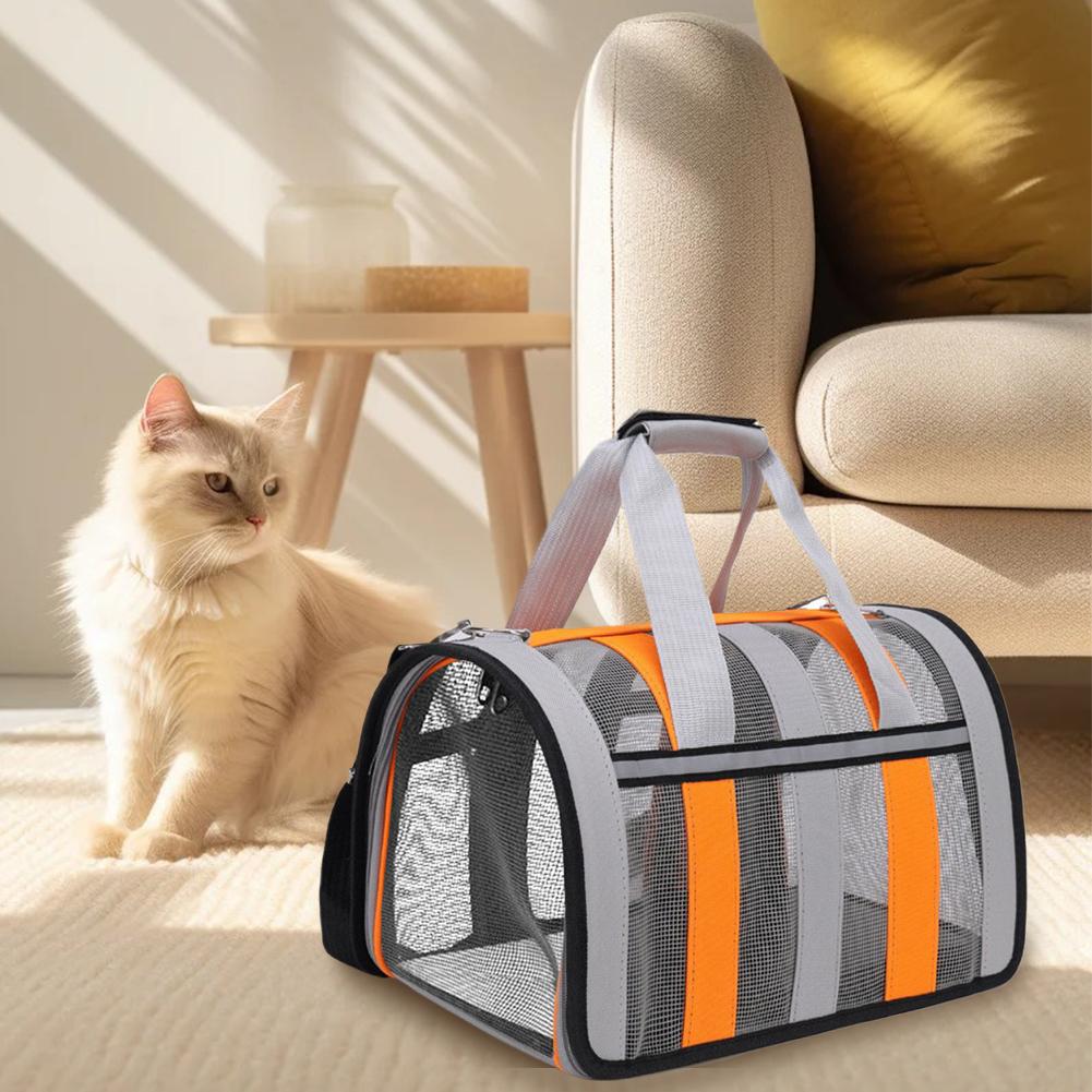 Dog Carrier Bag Soft Side Backpack Cat Pet Carriers Dog Travel Bags Breathable Cat Outing Bag Shoulder Bag