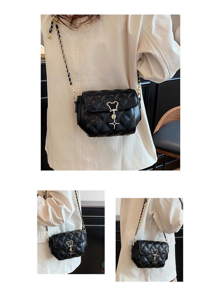 Damen Umhängetasche mit Diamantenmuster: 2025 Frühling/Herbst Achselkette Schultertasche Handtasche