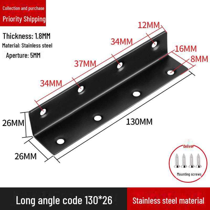 L-förmiger Regalträger aus Edelstahl, 90-Grad-Rechtwinkelverbinder