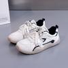 Fashion Pink Girls Mesh Satin Shoelaces Lace Up Sneakers 2025 New Fashion Women Casual Shoes Round Toe Platform Training Shoes